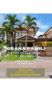 Dijual Termurah Graha Famili Luas 210 m2 cuma 3,5M