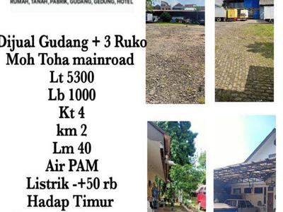 Jual Gudang Berikut Ruko Main Road Moh Toha Bandung
