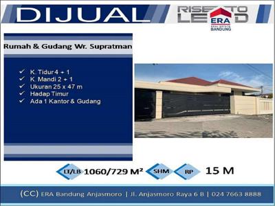 Dijual Rumah Gudang di WR Supratman