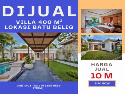 For Sale Villa Lokasi Batu Belig - Canggu