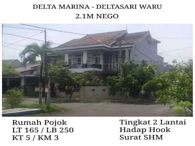 RUMAH 2 LANTAI HOOK DI DELTA MARINA DELTASARI WARU DEKAT SURABAYA