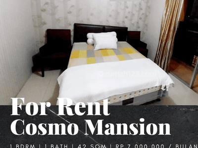 Disewakan Apartement Cosmo Mansion 1br Full Furnished