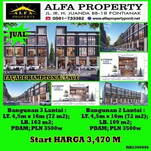 Dijual Ruko Facade Hampton Avenue LT72 LB163 2 Lantai Manhattan District Gading Serpong - Tangerang Kota