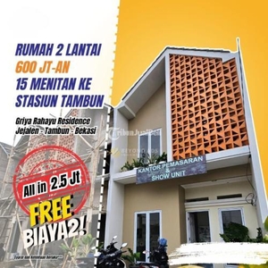 Dijual Rumah 2 Lantai Ready Stock Free Biaya-biaya Dekat Stasiun Tambun - Bekasi