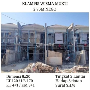 Dijual Rumah Baru Wisma Mukti Surabaya SHM 2 Lantai dekat Manyar Klampis - Surabaya