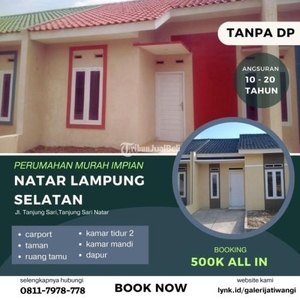 Dijual Rumah Murah Tipe 36 Luas Tanah 72M2 di Natar Lampung Selatan Bersubsidi - Lampung