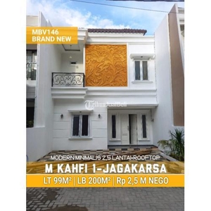 Dijual Rumah Siap Huni 2 Lantai Rooftop Jagakarsa Modern Minimalis - Jakarta Selatan