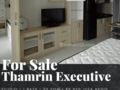 Dijual Apartemen Thamrin Executive Type Studio Full Furnished