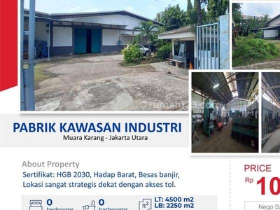 Dijual Pabrik Dikawasan Industri Pluit Muara Karang Jakarta Utara