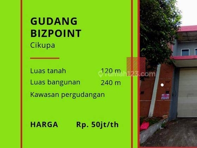 Disewakan Gudang Bizpoint Cikupa Tangerang, Kawasan Pergudangan