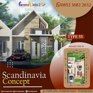 Jual Rumah Baru Tipe 55/98 2KT 1KM Grand Viola II Townhouse - Kota Ponorogo Jawa Timur