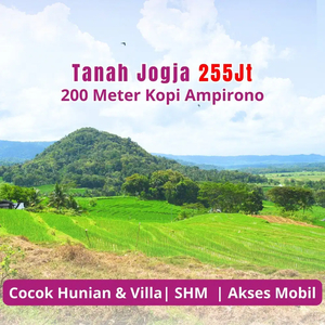 Dekat Kopi Ampirono, View Sawah Cocok Bangun Villa, Siap AJB
