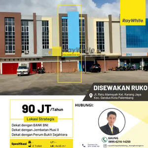 Di Sewakan Ruko Jl. Ratu Alamsyah Kel. Karang Jaya