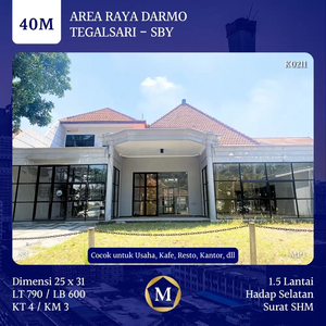Rumah Usaha area Raya Darmo Tegalsari dkt Diponegoro Pusat Kota Sby