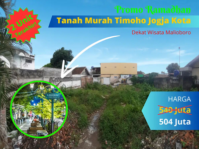 UMBULHARJO; 72 m2 Kavling Kos Jogja Kota SHM 504 Juta NEGO