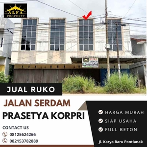 Dijual Ruko Prasetya Korpri Serdam Kota Pontianak