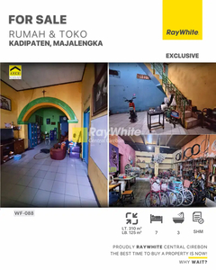 Dijual Toko + Rumah di area Komersial Kadipaten Majalengka