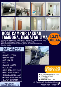 Kost Campur AC Jembatan Lima Jakarta barat tambora