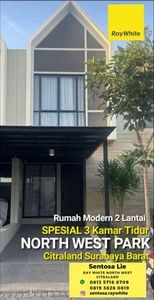 Murah Rumah North West Park Citraland Surabaya Full Furnished 3 Ktidur