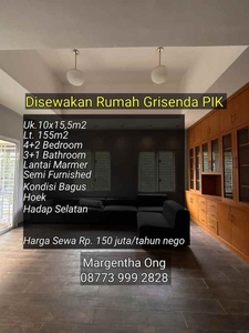 Rumah Grisenda Pik Hook Hadap Selatan Semi Furnish