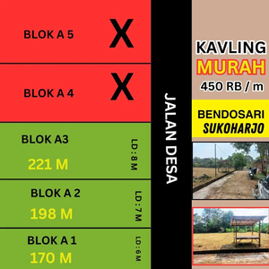 Tawaran Langka! Tanah Luas dengan Harga Terjangkau di Sukoharjo