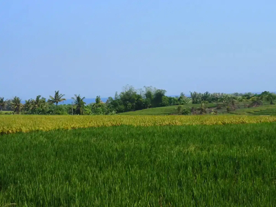 Tanah zona pariwisata view laut dan bukit di bali