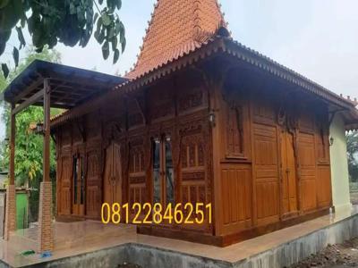 Rumah Joglo Kayu Jati, Rumah Limasan Dinding Gebyok Ukir& Papan Panel