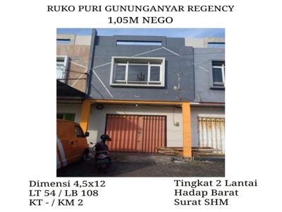 Ruko Puri Gunung Anyar Regency Surabaya dekat medokan rungkut