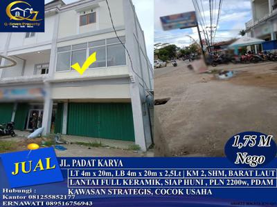 Ruko Strategis Jl. Padat Karya, Pontianak, Kalimantan Barat