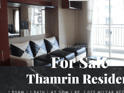 Dijual Apartement Thamrin Residence Type L 1 BR Furnished