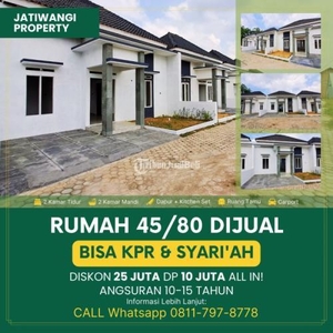 Dijual Rumah 45/80 2KM 2KT Perumahan Lokasi Strategis Bisa KPR Syariah Dekat Pusat kota - Bandar Lampung