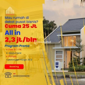 Dijual Rumah Cluster Asteria DP 25 Juta All In Semua Biaya, KPR Dibantu Approved Bisa Syariah - Tangerang