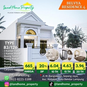 Dijual Rumah Perumahan Belvya Residence 4 Type 83/126 - Bandar Lampung