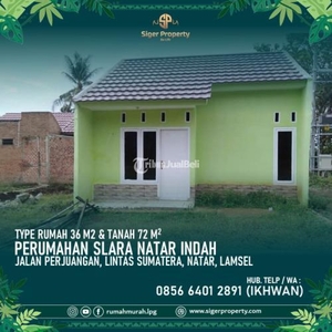 Dijual Rumah Subsidi Pinggir Bypass Natar Tanpa DP Type 36/72 - Bandar Lampung
