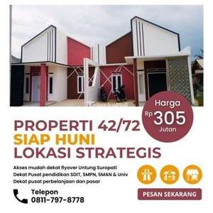 Dijual Rumah Tipe 42/72 Dengan 2KT dan Carport Akses Mudah Lokasi Strategis - Bandar Lampung