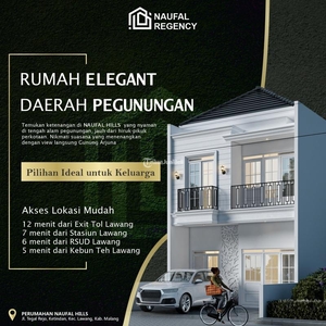 Jual Rumah Baru Tipe 80 3KT Desain Klasik Eropa Modern Naufal Hills - Malang