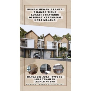 Jual Rumah Kualitas Terbaik di Tengah Kota Lokasi Dekat Suhat - Malang