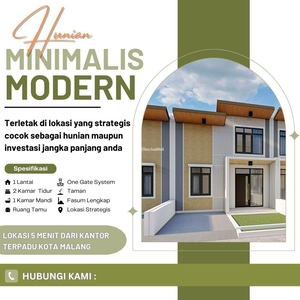 Jual Rumah Minimalis Modern Lokasi Strategis Dekat Poltekom - Malang