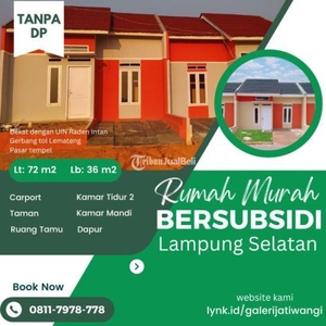 Jual Rumah Murah Ada 2 Kamar Tidur Di Natar Lampung Selatan Bersubsidi - Lampung Selatan