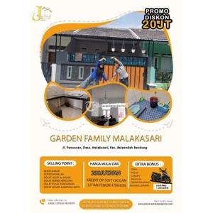 Jual Rumah Paling Murah Bisa KPR DI Garden Family Malakasari - Bandung