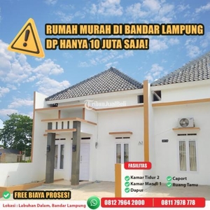 Jual Rumah Tipe 45/80 Lokasi Strategis Dan Nyaman Carport 2 Kamar Mandi 2 Kamar Tidur Dapur+Kitchen Set - Bandar Lampung