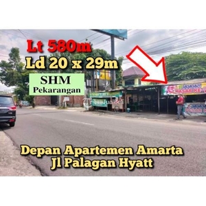 Jual Tanah Hook Luas 580 M Utara Hotel Hyatt Jl Palagan Selatan RM Colona Kopi Filosof – Sleman